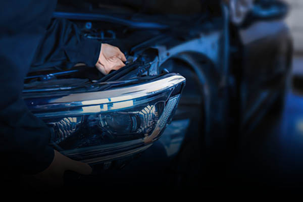 Car hood opened by a car specialist